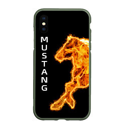 Чехол iPhone XS Max матовый Mustang fire