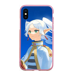 Чехол iPhone XS Max матовый Sousou no Frieren smile, цвет: 3D-розовый