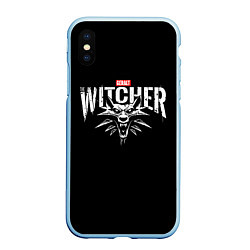 Чехол iPhone XS Max матовый Geralt the Witcher, цвет: 3D-голубой