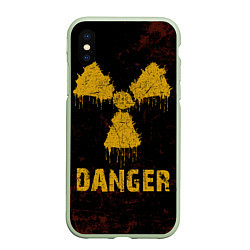 Чехол iPhone XS Max матовый Опасный человек радиация