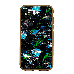 Чехол iPhone XS Max матовый Футбол паттерны