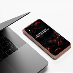 Чехол iPhone XS Max матовый Нет такого пацана который не справится, цвет: 3D-коричневый — фото 2