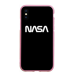 Чехол iPhone XS Max матовый NASA space logo