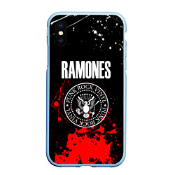 Чехол iPhone XS Max матовый Ramones краски метал группа
