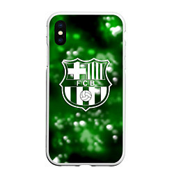 Чехол iPhone XS Max матовый Barcelona боке текстура поле, цвет: 3D-белый