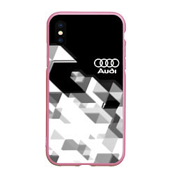 Чехол iPhone XS Max матовый AUDI geometry sport