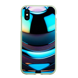 Чехол iPhone XS Max матовый Шар с отражениями, цвет: 3D-салатовый