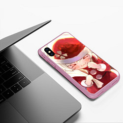 Чехол iPhone XS Max матовый Genshin Impact Кли NY, цвет: 3D-розовый — фото 2