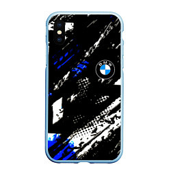 Чехол iPhone XS Max матовый BMW stripes color auto sport