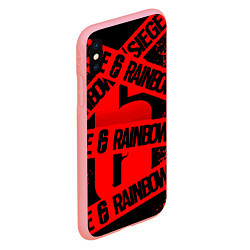 Чехол iPhone XS Max матовый Rainbox six краски, цвет: 3D-баблгам — фото 2