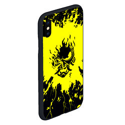 Чехол iPhone XS Max матовый Cyberpunk samurai logo 2077, цвет: 3D-черный — фото 2