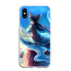 Чехол iPhone XS Max матовый Touhou Project Рейму Дракон, цвет: 3D-белый