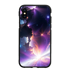 Чехол iPhone XS Max матовый Космическая вспышка, цвет: 3D-черный