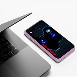 Чехол iPhone XS Max матовый Тень BMW, цвет: 3D-сиреневый — фото 2