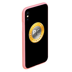 Чехол iPhone XS Max матовый BTC money, цвет: 3D-баблгам — фото 2