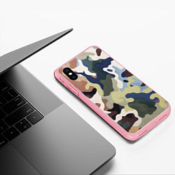 Чехол iPhone XS Max матовый Камуфляж милитари, цвет: 3D-баблгам — фото 2