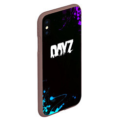 Чехол iPhone XS Max матовый Dayz неоновые краски, цвет: 3D-коричневый — фото 2