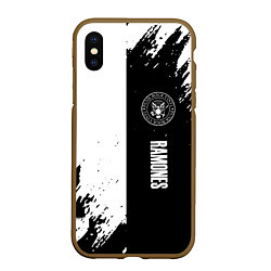 Чехол iPhone XS Max матовый Ramones краски абстракция