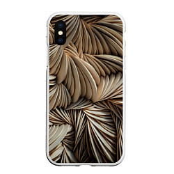 Чехол iPhone XS Max матовый Текстурные фоны, цвет: 3D-белый