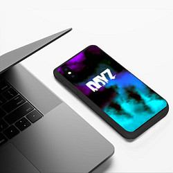 Чехол iPhone XS Max матовый Dayz неоновый космос, цвет: 3D-черный — фото 2