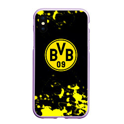 Чехол iPhone XS Max матовый Borussia краски жёлтые