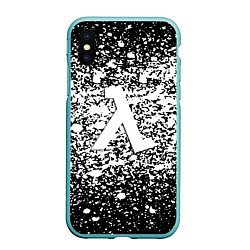 Чехол iPhone XS Max матовый Half life splash white