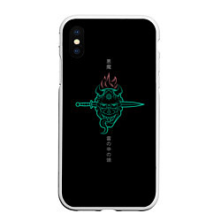 Чехол iPhone XS Max матовый Japanese demon Oni