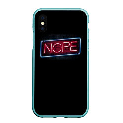 Чехол iPhone XS Max матовый Nope - neon