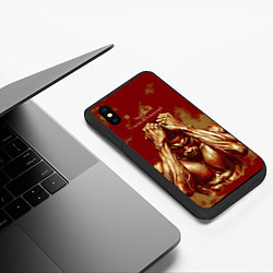 Чехол iPhone XS Max матовый Спортивный мулат, цвет: 3D-черный — фото 2