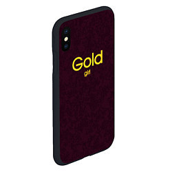 Чехол iPhone XS Max матовый Gold girl, цвет: 3D-черный — фото 2