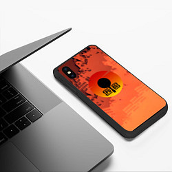 Чехол iPhone XS Max матовый PUBG game orange, цвет: 3D-черный — фото 2