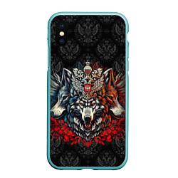 Чехол iPhone XS Max матовый Русские волки
