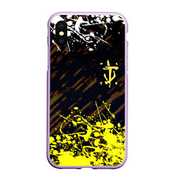 Чехол iPhone XS Max матовый Doom краски, цвет: 3D-сиреневый