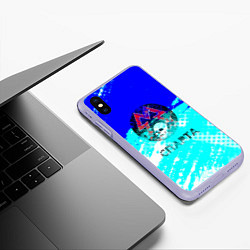 Чехол iPhone XS Max матовый Метро клан спарта, цвет: 3D-светло-сиреневый — фото 2