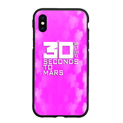 Чехол iPhone XS Max матовый 30 seconds to mars pink