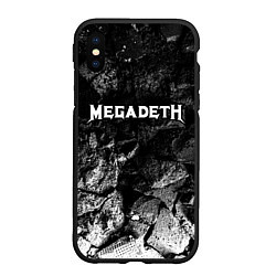 Чехол iPhone XS Max матовый Megadeth black graphite, цвет: 3D-черный