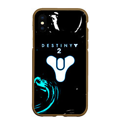 Чехол iPhone XS Max матовый Destiny space color game, цвет: 3D-коричневый