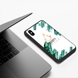 Чехол iPhone XS Max матовый Assasins creed mirage game pattern, цвет: 3D-черный — фото 2