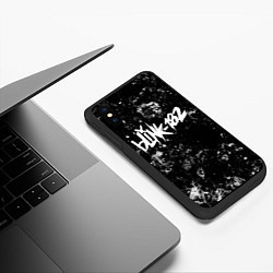 Чехол iPhone XS Max матовый Blink 182 black ice, цвет: 3D-черный — фото 2