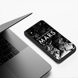 Чехол iPhone XS Max матовый Thirty Seconds to Mars black graphite, цвет: 3D-черный — фото 2