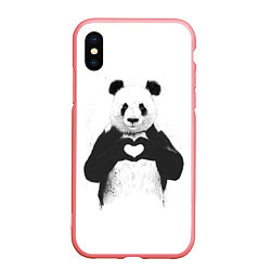 Чехол iPhone XS Max матовый Panda love