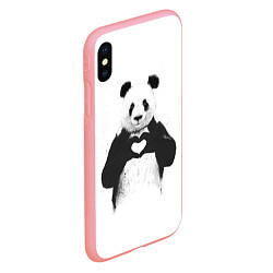 Чехол iPhone XS Max матовый Panda love, цвет: 3D-баблгам — фото 2