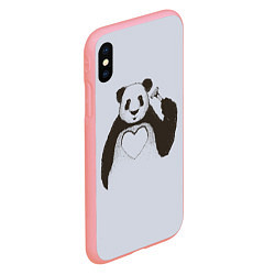 Чехол iPhone XS Max матовый Panda love art, цвет: 3D-баблгам — фото 2