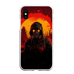 Чехол iPhone XS Max матовый Stalker 2 fire ghost