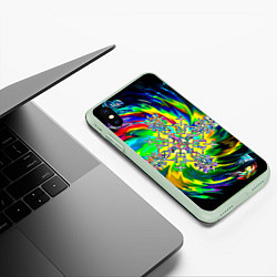 Чехол iPhone XS Max матовый Став обнуление негатива, цвет: 3D-салатовый — фото 2