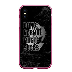 Чехол iPhone XS Max матовый Being normal must sucks