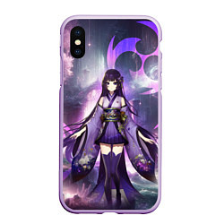 Чехол iPhone XS Max матовый Genshin Impact - character Raiden