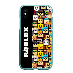 Чехол iPhone XS Max матовый Roblox - game, цвет: 3D-мятный