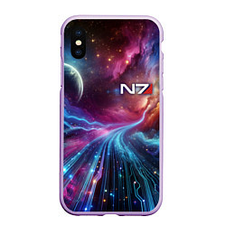 Чехол iPhone XS Max матовый Mass Effect - N7