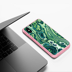 Чехол iPhone XS Max матовый Абстрактный разноцветный узор, цвет: 3D-баблгам — фото 2